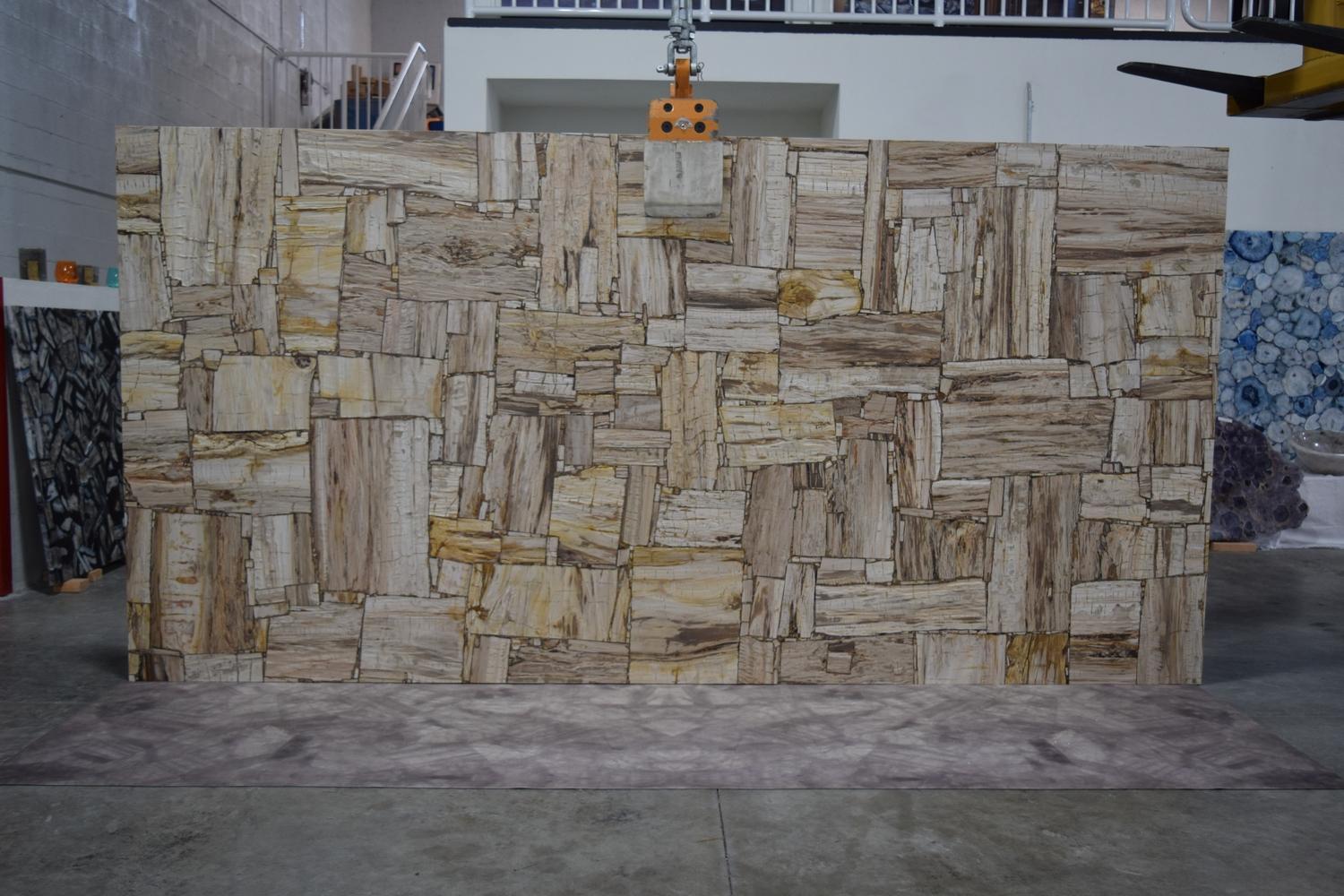 Brown Petrified Wood Brushed Retro