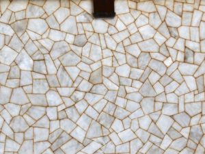 Crystal White Quartz Golden Inlay