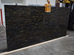 Multi Tiger Eye Blue Brick Pattern