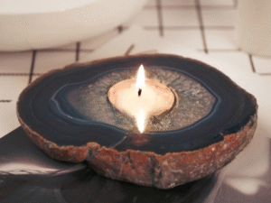 Agate Tealight & Candle Holder