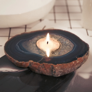 Agate Tealight & Candle Holder