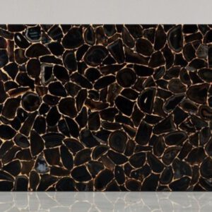 Agate black diamond with gold