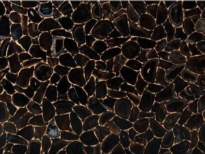 Agate black diamond with gold