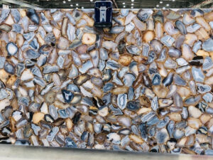 Agate rubane with gold