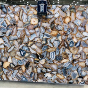 Agate rubane with gold