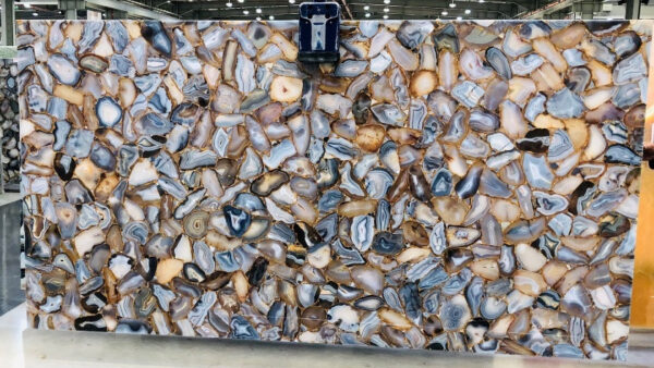 Agate rubane with gold