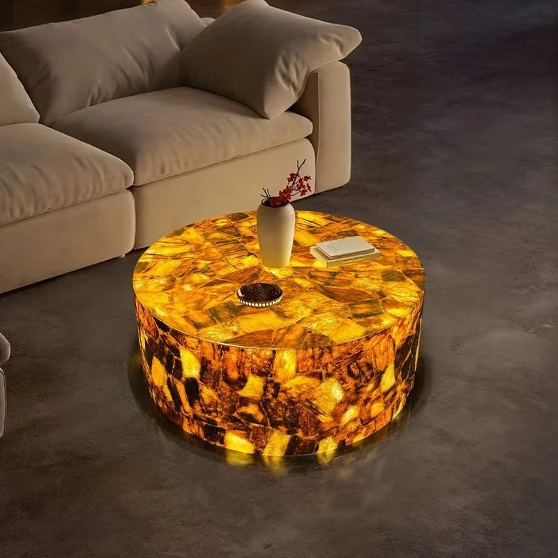 Natural Yellow Crystal Center Table
