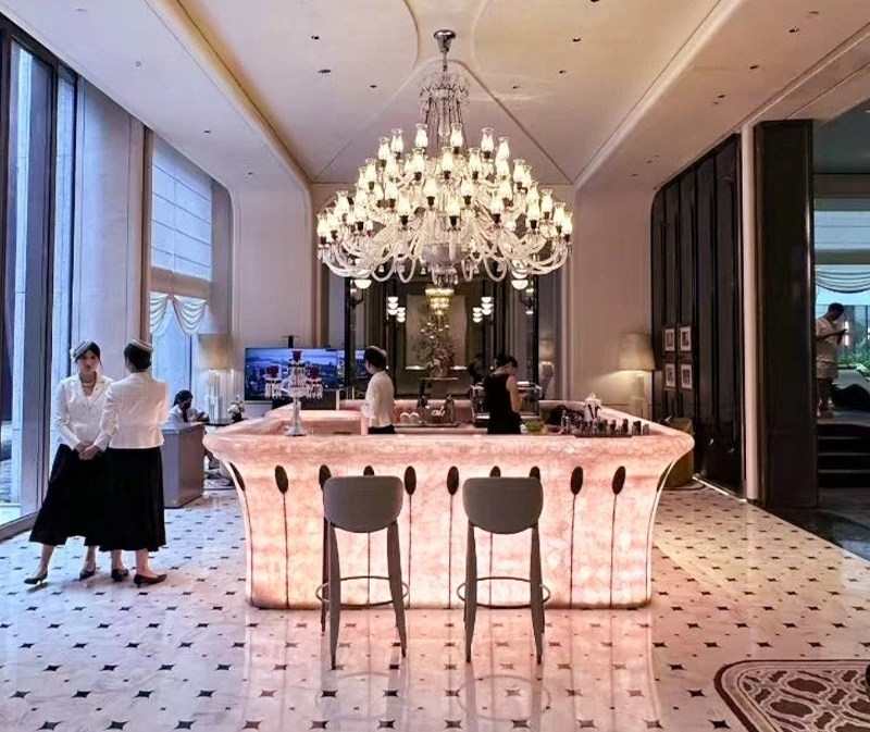 Rose Quartz Backlit Bar