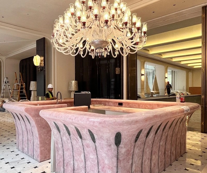 Rose Quartz Backlit Bar - Image 3